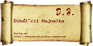 Dibáczi Hajnalka névjegykártya
