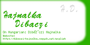 hajnalka dibaczi business card